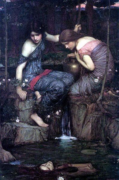 John William Waterhouse Nymphs Finding the Head of Orpheus oil painting picture